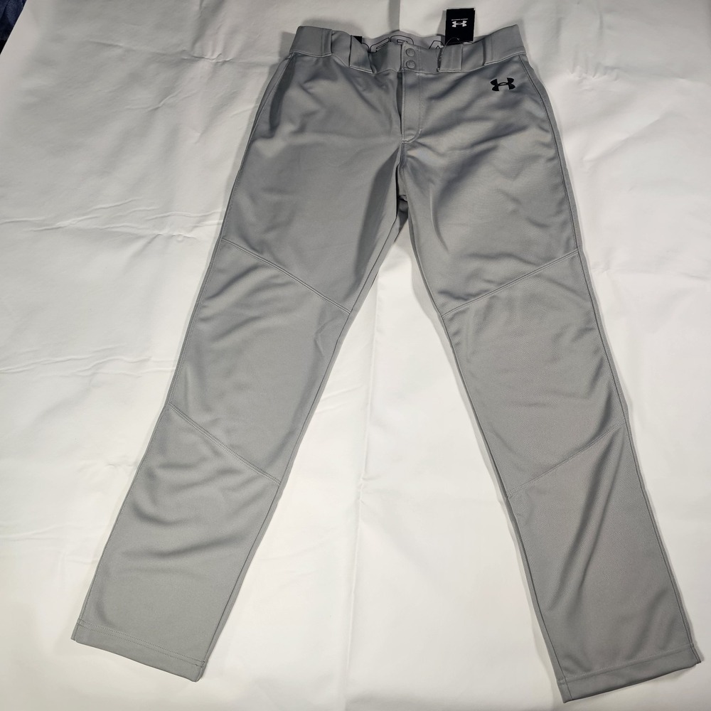 Under Armour Baseball Pants Mens LG Gray Utility‎ Relaxed Fit NWT - Picture 2 of 9
